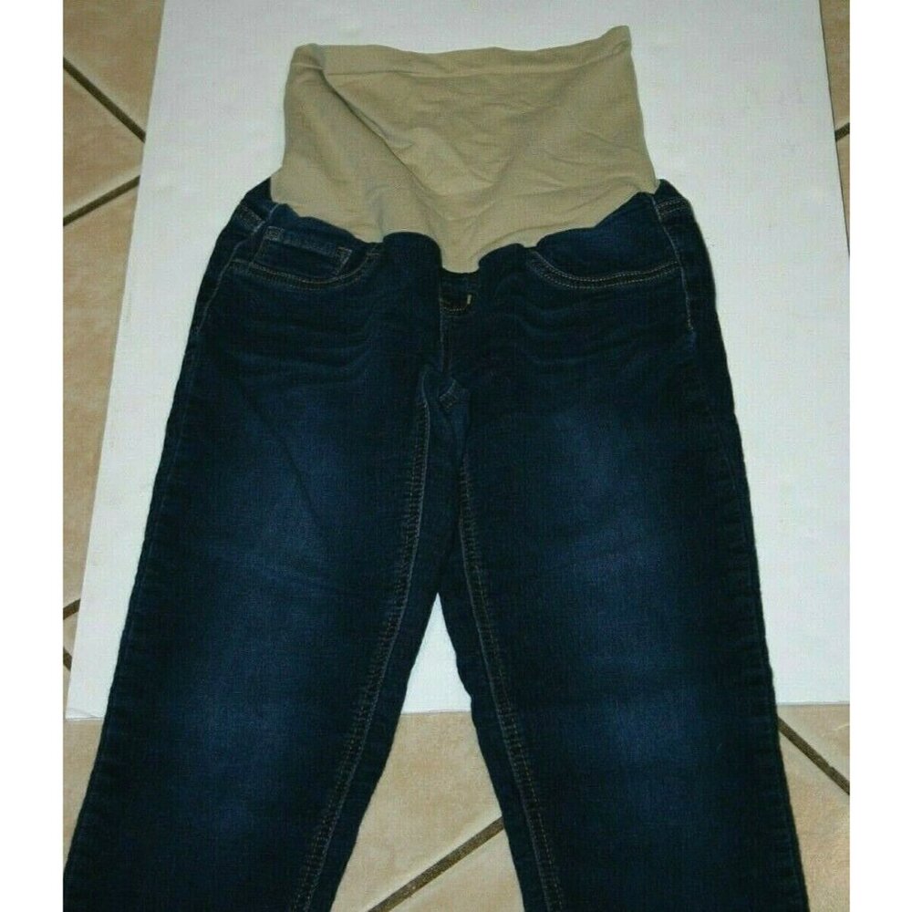 Indigo Blue jeans womens small maternity stretch pants legging 24 x 29 blue